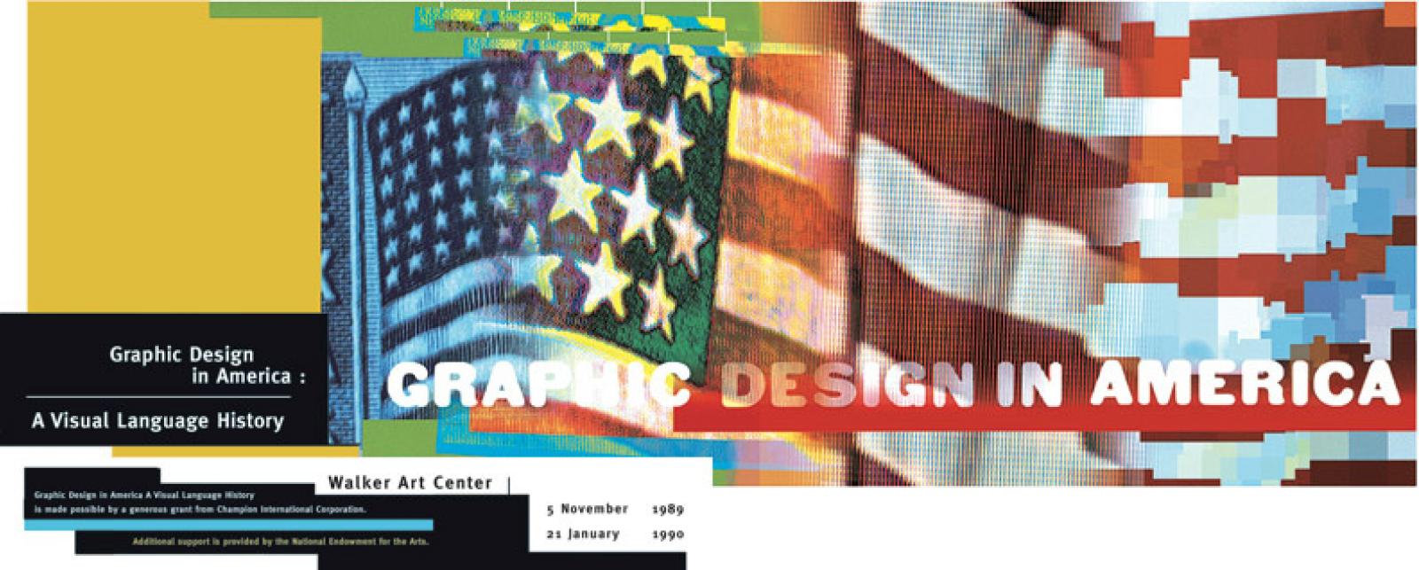 Graphic Design in America, exhibition poster and billboard