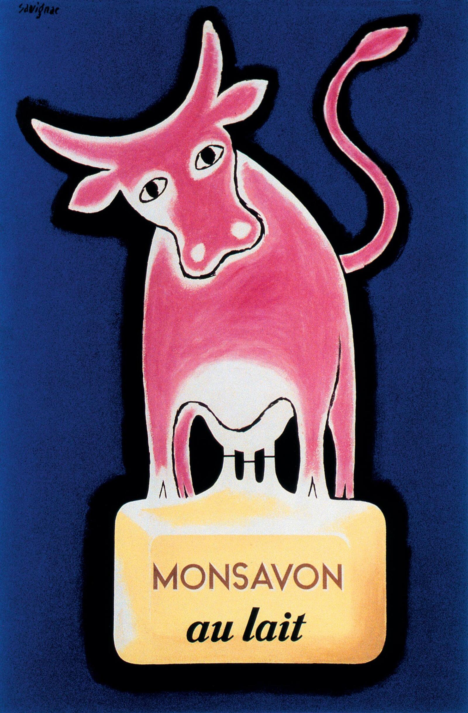 サヴィニャック・MONSAVON au lait オリジナルリトグラフ１９４９年 Savignac_02.jpg