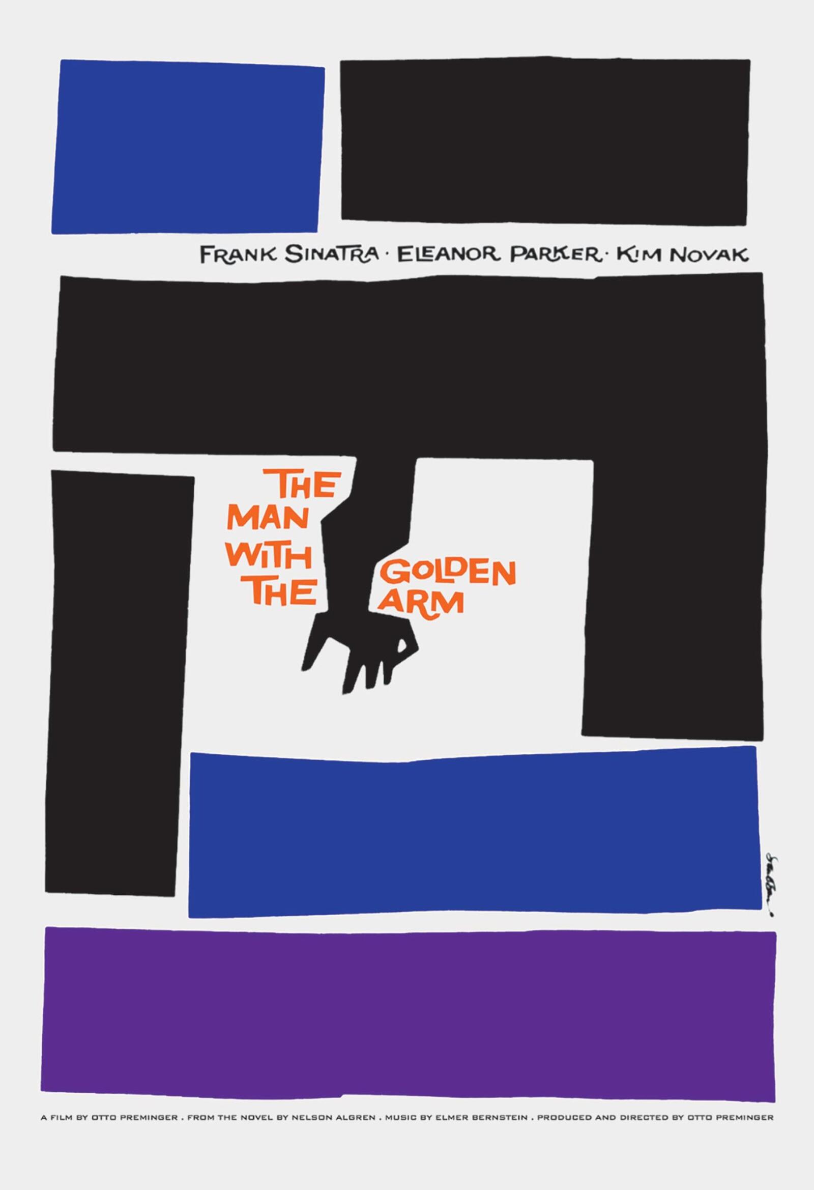 Saul Bass. Poster for the film The Man with the Golden Arm