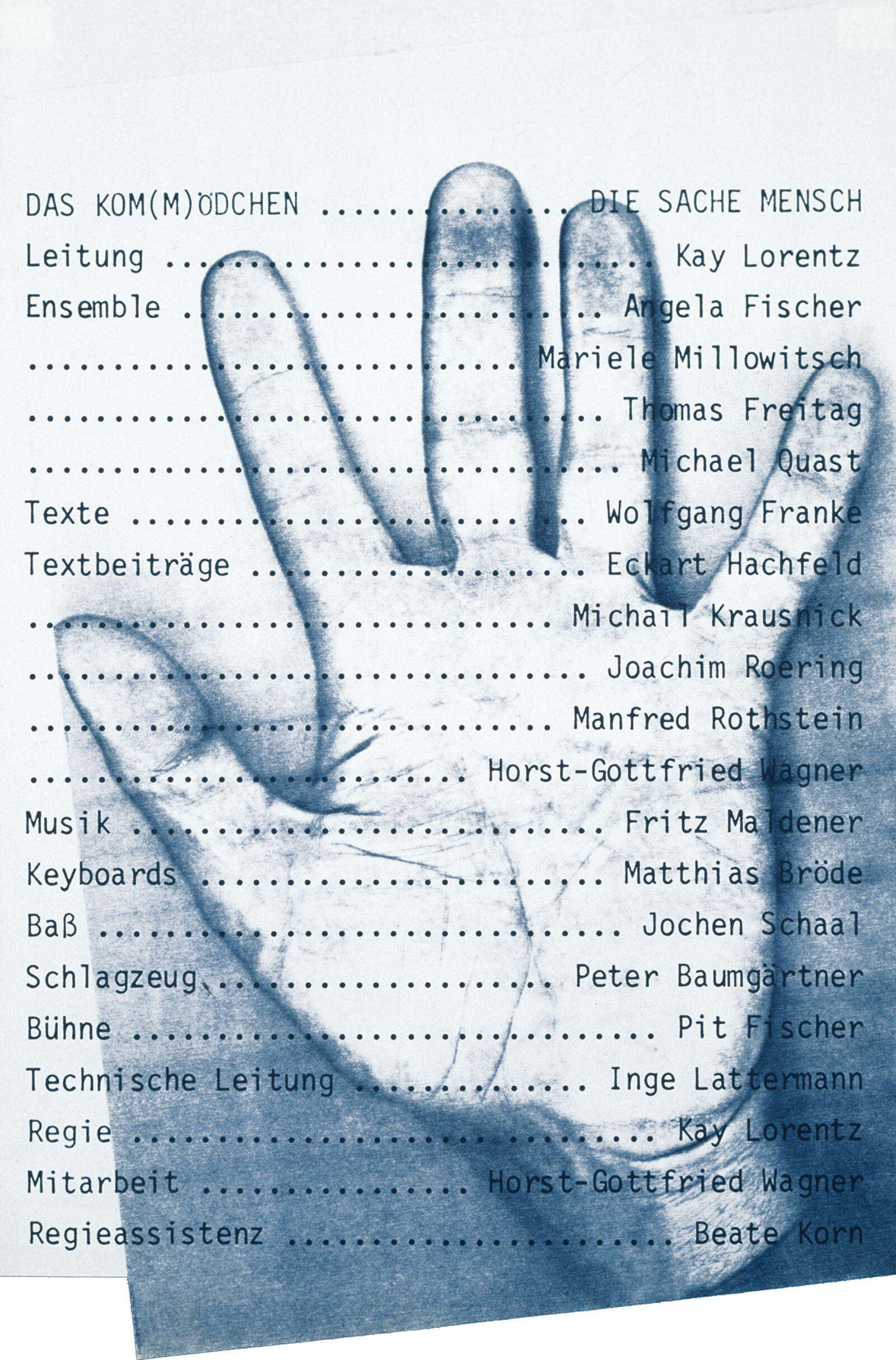 Uwe Loesch (1994年 展覧会オリジナルポスター) Poster for the political cabaret 